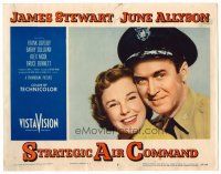 8t677 STRATEGIC AIR COMMAND LC #3 '55 smiling portrait of pilot James Stewart & June Allyson!