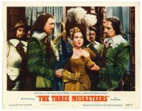 8t725 THREE MUSKETEERS LC #3 R56 Lana Turner as the wicked Lady De Winter is arrested by soldiers!