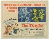 8t124 TINGLER TC '59 Vincent Price, William Castle, terrified audience, presented in Percepto!
