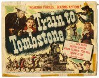 8t126 TRAIN TO TOMBSTONE TC '50 Don Red Barry, roaring thrills & blazing action!