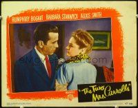 8t749 TWO MRS. CARROLLS LC #3 '47 great image of Humphrey Bogart, Barbara Stanwyck & Alexis Smith!