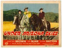 8t130 UNDER ARIZONA SKIES TC '46 Johnny Mack Brown, Reno Browne & Raymond Hatton on horseback!