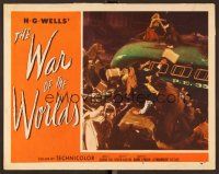 8t763 WAR OF THE WORLDS LC #3 '53 H.G. Wells classic, crowd of people trying to escape aliens!