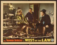 8t768 WEST OF THE LAW LC '42 Buck Jones in room with two guys and a printing press!