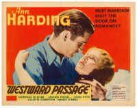 8t012 WESTWARD PASSAGE TC '32 must marriage shut the door on Laurence Olivier's romance to Harding!