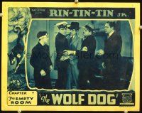 8t788 WOLF DOG chap 7 LC '33 wounded Frankie Darro watches four men, art of Rin-Tin-Tin Jr.!