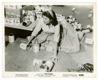 8w153 BLOB 8x10 still '58 scared Anita Corsaut knocks over display of Luzianne tea in store!