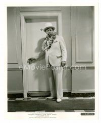 8w191 CHARLIE CHAN AT THE RACE TRACK 8x10 still '36 full-length Warner Oland wearing lei!