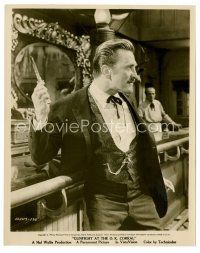 8w332 GUNFIGHT AT THE O.K. CORRAL 8x10 still '57 close up of Kirk Douglas as Doc Holliday!