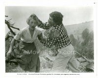 8w498 MONSTER ON THE CAMPUS 8x10 still '58 close up of the beast grabbing girl by her hair!