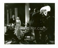 8w597 SARATOGA candid 8x10 still '37 cameramen filming Walter Pidgeon & beautiful Jean Harlow!