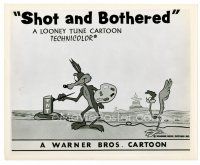 8w615 SHOT & BOTHERED 8x10 still '66 title artwork of Wile E. Coyote and the Roadrunner!