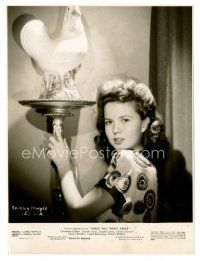8w619 SINCE YOU WENT AWAY 7.5x10 still '44 close up of grown up Shirley Temple by chicken sconce!
