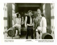 8w645 STAR WARS 8x10 still '77 Mark Hamill, Harrison Ford, Carrie Fisher & Chewbacca!