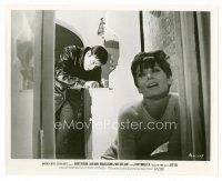 8w710 WAIT UNTIL DARK 8x10 still '67 Alan Arkin in kitchen by fallen blind Audrey Hepburn!