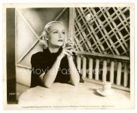 8w720 WHITE WOMAN 8x10 still R39 close up of sexy Carole Lombard smoking at table!