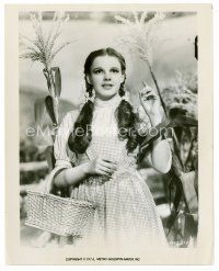 8w730 WIZARD OF OZ 8x10 still R74 vertical portrait of Judy Garland as Dorothy in gingham dress!