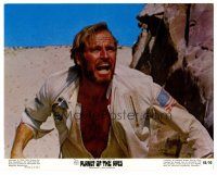 8w047 PLANET OF THE APES color 8x10 still '68 c/u of screaming stranded astronaut Charlton Heston!