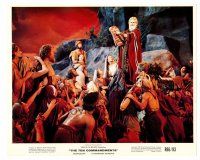 8w062 TEN COMMANDMENTS color 8x10 still R66 best image of Charlton Heston as Moses with tablets!