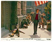 8w016 DIRTY HARRY 8x10 mini LC #8 '71 Clint Eastwood walking away from the 'I gots to know' guy!