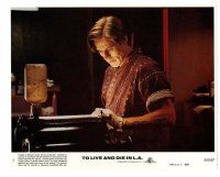 8w064 TO LIVE & DIE IN L.A. 8x10 mini LC #7 '85 William Friedkin, Willem Dafoe by printing press!