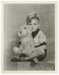8x086 DICKIE MOORE 8x10 still '30s adorable portrait of the Our Gang child star with stuffed dog!