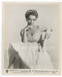 8x126 ELIZABETH TAYLOR 8x10 still '56 sexy seated portrait in lace dress from Giant!