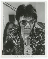 8x133 ELVIS PRESLEY 8x10 still '70 close up wearing trademark shades & singing into microphone!