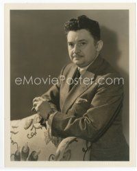 8x229 JEAN HERSHOLT deluxe 8x10 still '30s close portrait with cigar & leaning on chair by Hurrell!