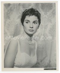 8x233 JEAN SIMMONS 8x10 still '54 close up of the sexy star in low-cut top with short hair!