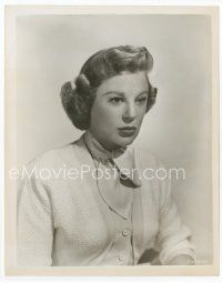 8x289 JUNE ALLYSON 8x10 still '53 close up of the pretty actress wearing sweater & scarf!