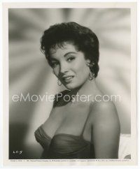 8x337 LINDA CRISTAL 8.25x10 still '57 great close up of the sexy actress in low-cut top!