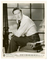 8x397 MICKEY SPILLANE 8x10 still '54 cool portrait of the author by typewriter from Ring of Fear!