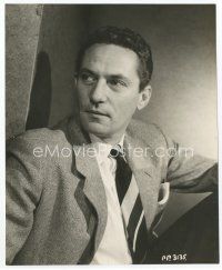8x441 PETER FINCH English 7.5x9.25 still '57 great close up of the English actor in suit & tie!