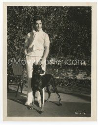 8x458 RAMON NOVARRO 8x10 still '20s full-length portrait of the handsome leading man with his dog!