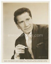 8x480 RICHARD CONTE 8x10 still '59 close portrait wearing suit and tie & holding cigarette!