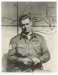 8x499 ROBERT RYAN 7x9 still '62 portrait in uniform in front of map from The Longest Day!