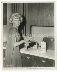 8x527 SANDRA DEE 8.25x10 still '65 great smiling portrait standing in kitchen by toaster!