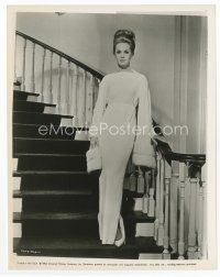 8x580 TIPPI HEDREN 8x10.25 still '64 full-length in sexy fur-trimmed gown from Hitchcock's Marnie!