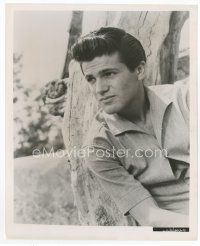 8x581 TOMMY SANDS 8x10 still '57 great portrait of the singer outdoors leaning on a tree!