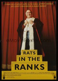 8y007 RATS IN THE RANKS Aust mini poster '96 Bob Connolly and Robin Anderson political documentary