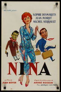 8y529 NINA Belgian '59 Jean Boyer, Sophie Desmarets, cool Belinsky artwork!