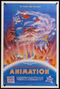8y017 21ST INTERNATIONAL TOURNEE OF ANIMATION 1sh '90 cool fantasy artwork!
