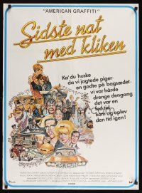 8y209 AMERICAN GRAFFITI Danish '73 George Lucas teen classic, it was the time of your life!