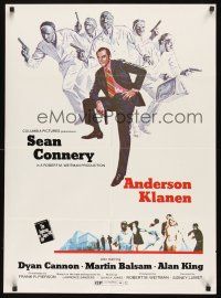 8y210 ANDERSON TAPES Danish '71 art of Sean Connery & gang of masked robbers, Sidney Lumet!