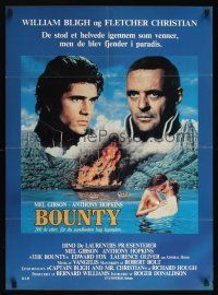 8y224 BOUNTY Danish '84 Mel Gibson, Anthony Hopkins, Mutiny on the Bounty, different art!