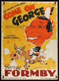 8y237 COME ON GEORGE Danish '46 George Formby in a singing horse racing comedy, Lundvald art!