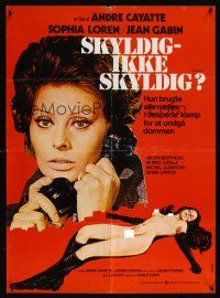 8y287 JURY OF ONE Danish '75 Verdict, Sophia Loren, Andre Cayatte, sexy art!
