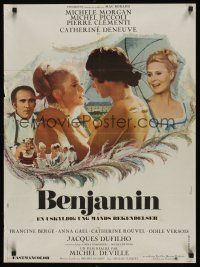 8y033 BENJAMIN French 23x32 '68 Michel Deville, art of Catherine Deneuve by Ferracci!