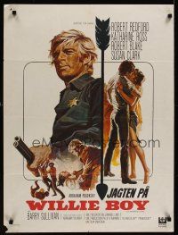 8y064 TELL THEM WILLIE BOY IS HERE French 23x32 '70 cool art of Robert Redford, Katharine Ross!
